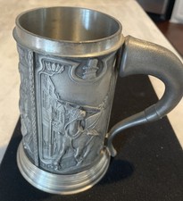 Vintage 1987 Sherlock Holmes 100 Year Franklin Mint Heavy Silver Pewter Tankard