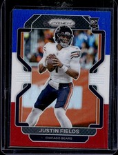 2021 Prizm Justin Fields RC Red White and Blue Rookie #334 Bears
