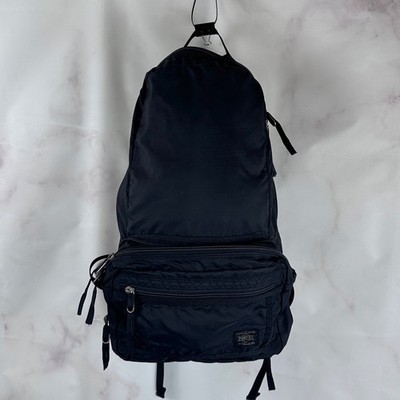 Porter Yoshida & Co. Backpack Black 2-Way Packable Tanker Bag Japanese Utility