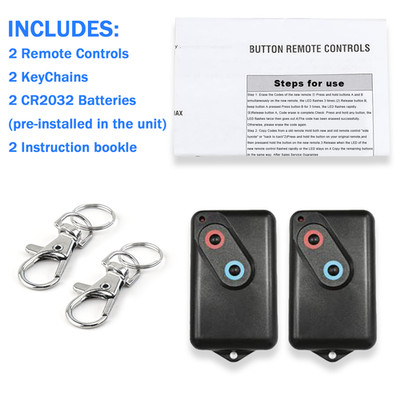 2-PACK Opener for 2211-L 2211-L(TX) GDOR2B GDS R2BCC Garage Door Remote  390mhz