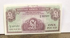 1962 One Pound BRITISH ARMED FORCE 4TH Series