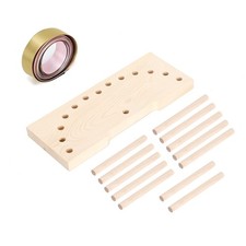 Wooden Bow Maker Set with Board Sticks 4 Colored Ribbons for DIY Crafts