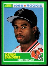 Deion Sanders, 1989 Score, #246, Atlanta Falcons, RC