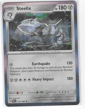 Steelix 125/182 Rare Paradox Rift Pokemon Holo Near Mint