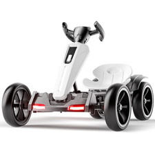 12V electric Kids Pedal Go Kart, Folder Go Kart, Outdoor Ride on Toy Adjust Seat