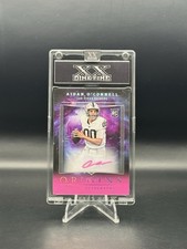 2023 Panini Origins NFL Aidan O'Connell RC Rookie ON CARD AUTO Pink SSP 2/8. rookie card picture