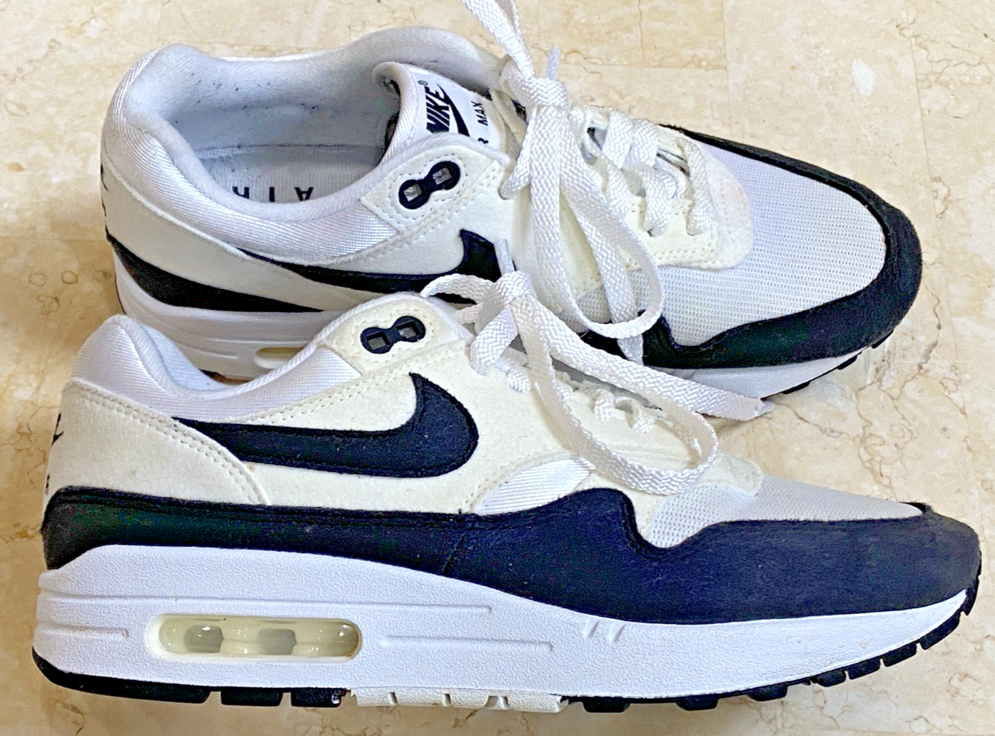 Nike Air Max 1 LV8 White Obsidian Wolf Grey 2021 Release DH4059-100 Size 10
