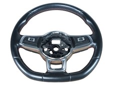 06-14 Vw Gti Black Leather Steering Wheel 6c0419091 Cover Wear 06-14 Vw Gti Black Leather Steering Wheel 6c0419091 Cover Wear
