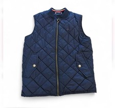Tommy Hilfiger Kids Navy Blue Quilted Zip-Up Vest Size M 8-10 