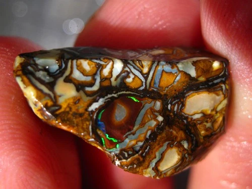 90 cts Australia Rough Koroite Matrix Opal Boulder Rough Collectors Grinder VIDEO