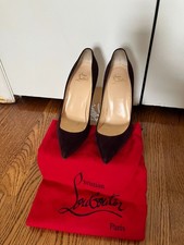 Louboutin Oxblood Suede Pigalle Pumps  Vibram Soles   