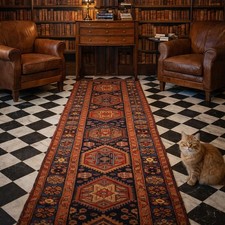 Tappeto Persiano Sarab Lana Nodo Fine Fabbricazione Manuale 532 x 110 cm