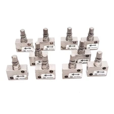 Lot of 10 SMC AS1000-M3 Speed Controller Fitting, 0.1-0.7MPa, M3 Port, 20L/min