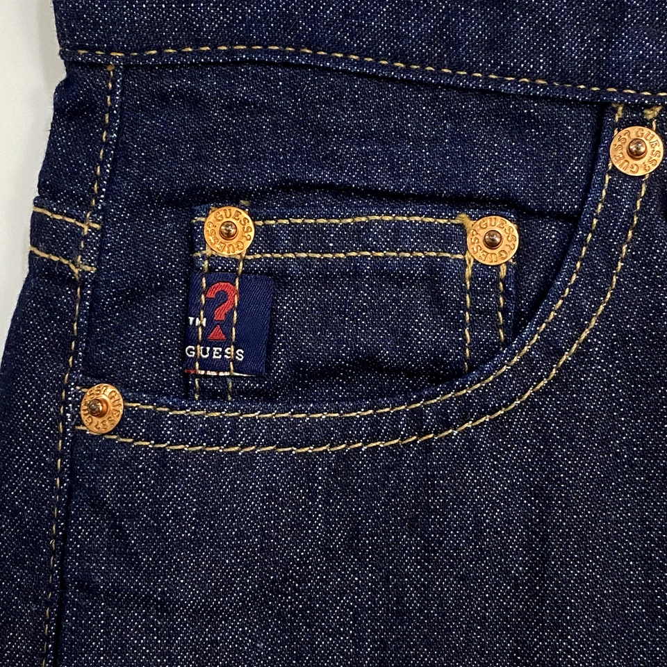 GUESS? Falda vaquera para mujer JEANS talla 26 azul lápiz abertura frontal cintura alta Foto 4 de 4