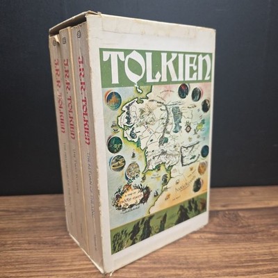 Lord of The Rings Trilogy Box Set Tolkien Ballantine Books 4th Print 1975