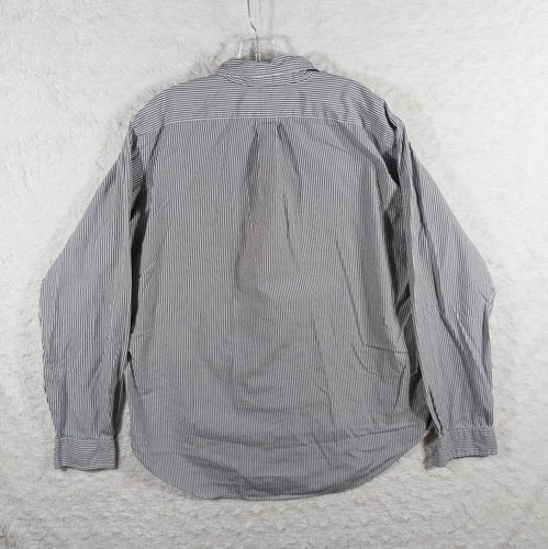 Ralph Lauren Shirt Mens Size 17 36/37 Blue Striped Long Sleeve Button Flesh Pony - Picture 7 of 7
