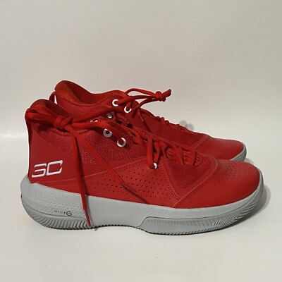 NEW Under Armour SC 3Zero IV UA 4 Basketball Shoes Red Grey 3023917 Curry Mens 9