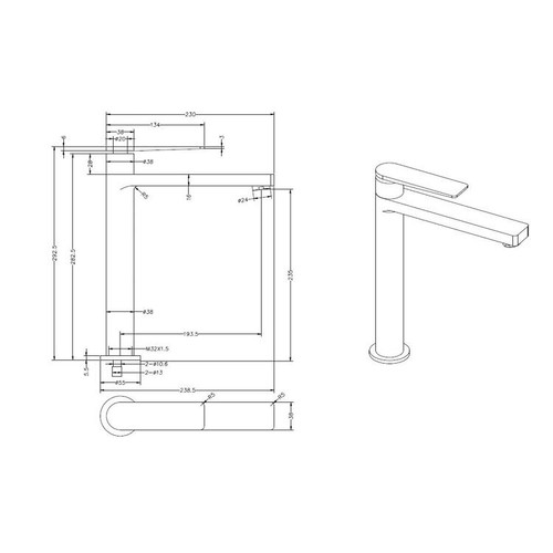 Armatur Badarmaturen Badezimmerarmaturen Wasserhahn Waschtischarmatur - Bild 4 von 4