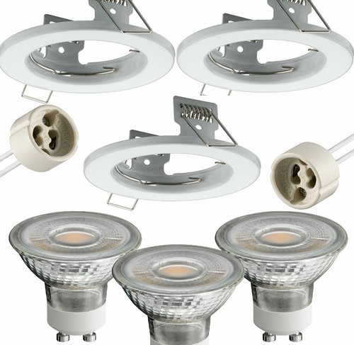 3er Set Einbaustrahler Schwenkbar inkl. warmweiss 2700k 5W LED (=50W Halogen) - Bild 5 von 27