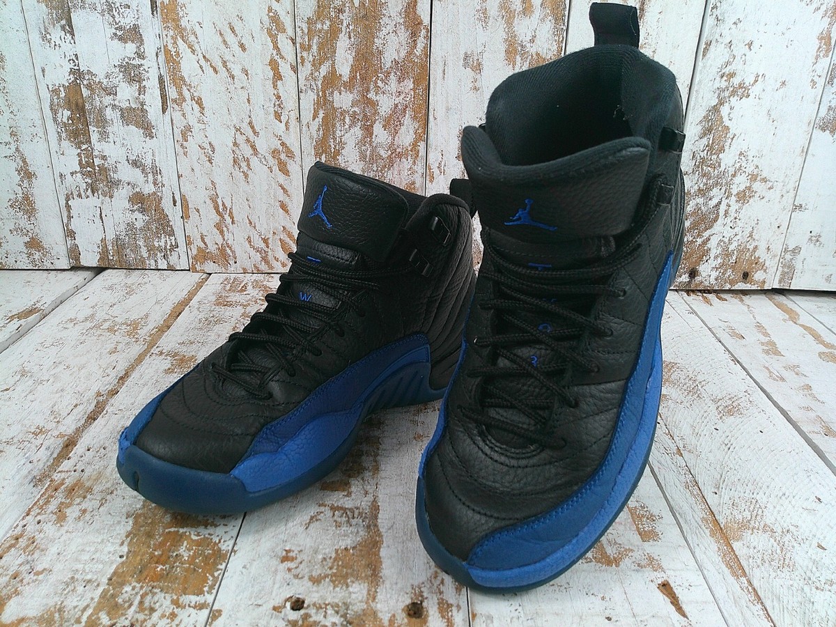 Nike Air Jordan 12 Retro Black Game Royal 153265-014 Youth Size 5