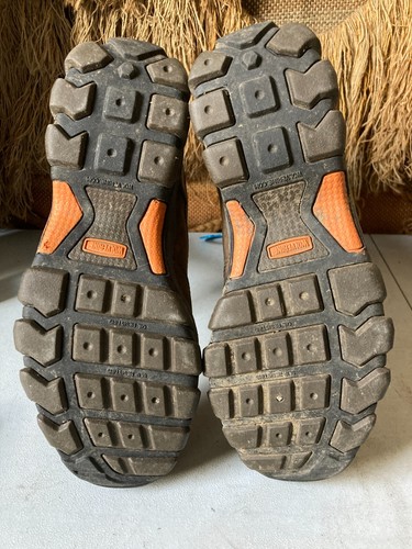 Tenis de cuero para hombre Wolverine marrones con cordones malla senderismo talla 9EW - Imagen 6 de 8