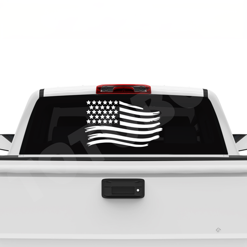 US Flag Vinyl decal American Flag Sticker Distressed USA Flag Sticker - Picture 2 of 6
