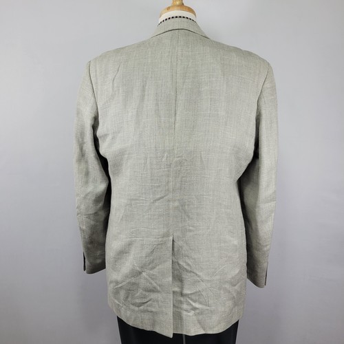Brooks Brothers Men's Sport Coat Gray Herringbone Linen Silk Wool Blend Sz 44L - Picture 9 of 15