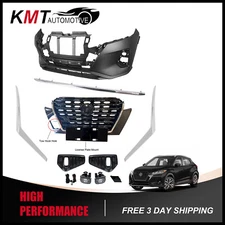 Complete Front Bumper Cover Kit With Grille & Molding For 2021-2023 Nissan Kicks