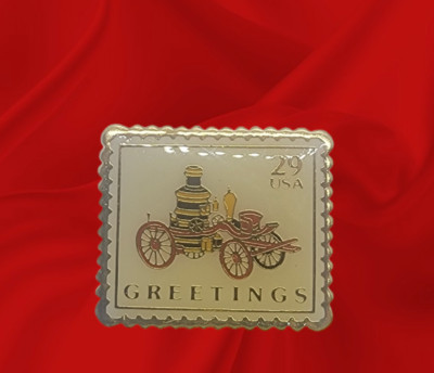 USPS Christmas Postage Firefighter Horse Drawn Pumper FF Jake - US Mail