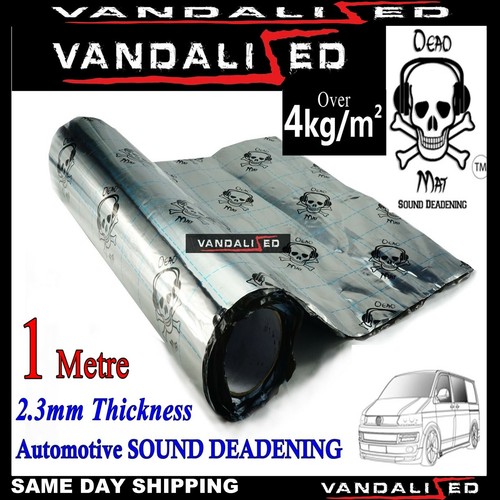 VAN CAR SOUND DEADENING PROOFING DEAD MAT METAL FOIL AUDIO PANEL 1M VW