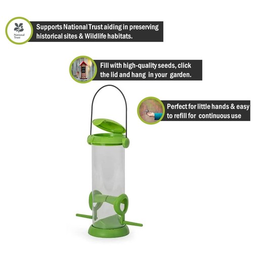National Trust Kids Range Easy-Flip Bird Feeders 3 Varieties Eco-friendly - Picture 8 of 24