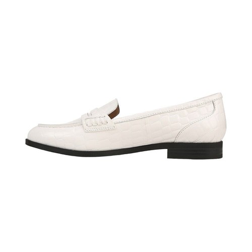 NATURALIZER SLIP ON LOAFERS IN WARM WHITE CROCO LEATHER NWB WOMEN'S SIZE 6.5W
