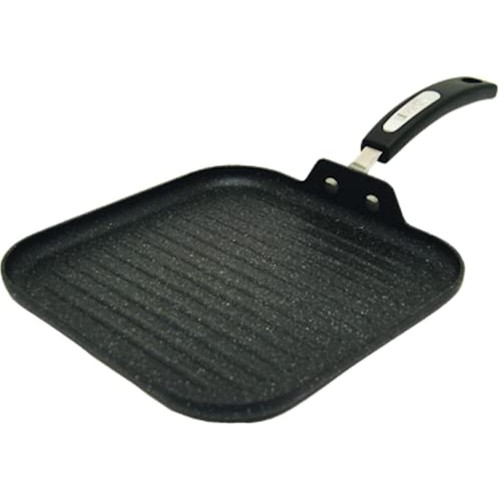 The Rock by Starfrit 10" Grill Pan with Bakelite Handle, Black
