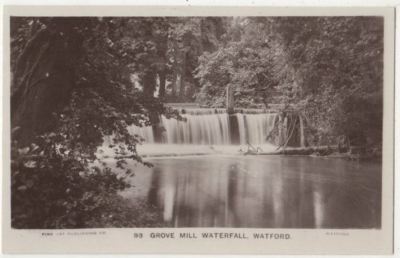 Grove Mill Wasserfall Watford Hertfordshire Echtfoto Postkarte, BC004