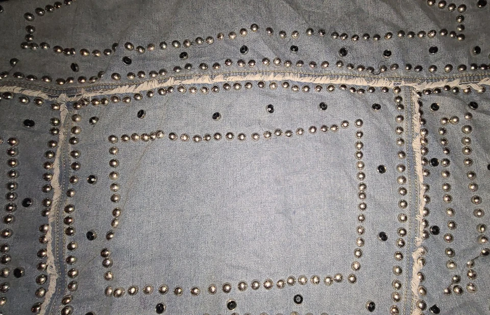 Chaqueta de jean Daisy Denim Bedazzled talla grande Foto 4 de 4