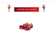 Janie and Jack girl "Belle of the Ballet" Patent Bow Ballet Flat Size 5 NEW