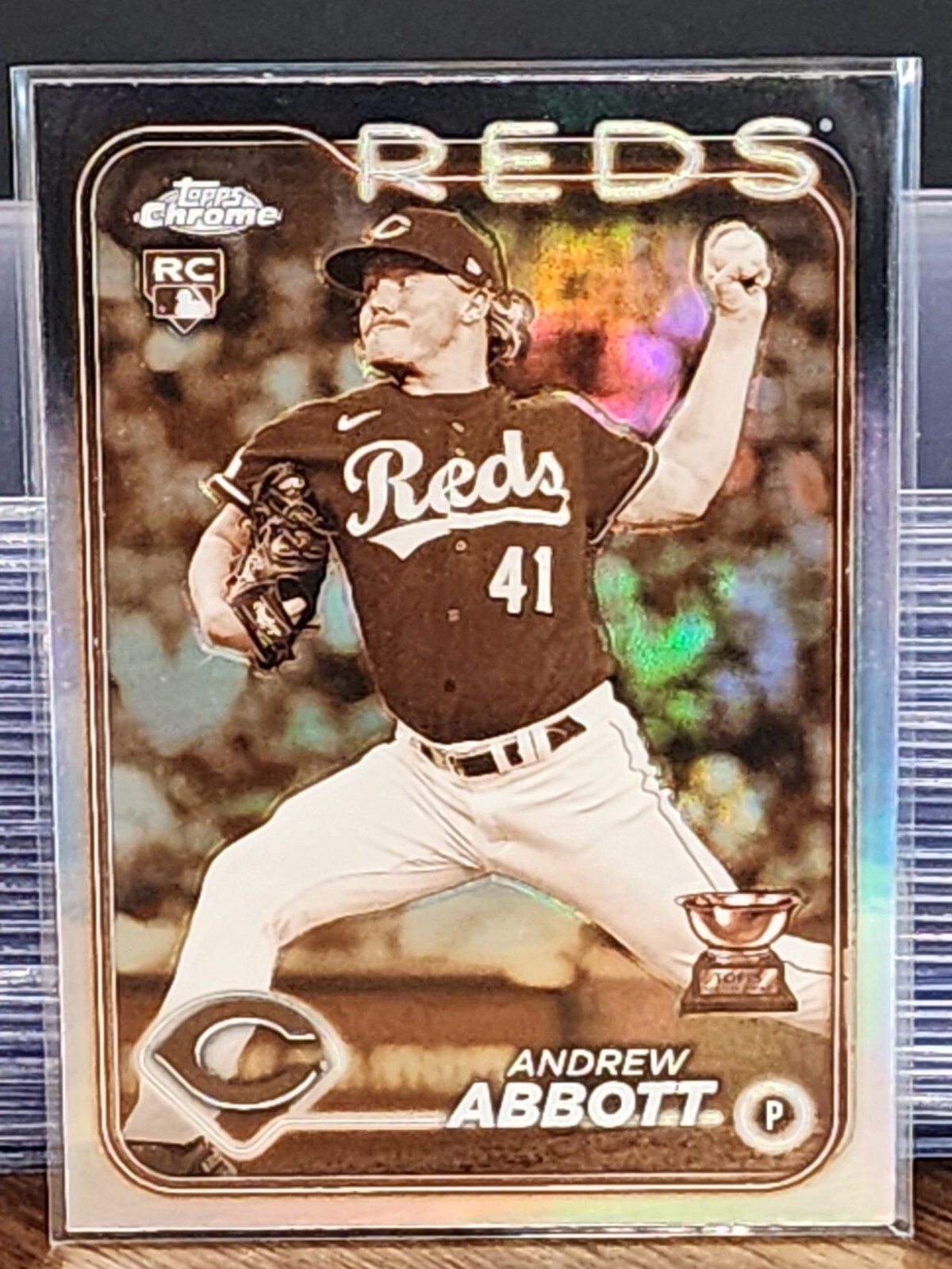 2024 Topps Chrome - #154 Andrew Abbott (RC) sepia