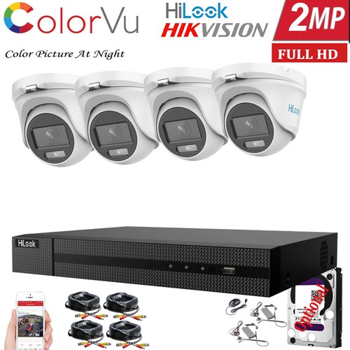 KIT DE SISTEMA DE CCTV HIKVISION COLORVU HILOOK 1080P FULL HD KIT DE CÁMARA DE COLOR NOCTURNO - Imagen 16 de 20