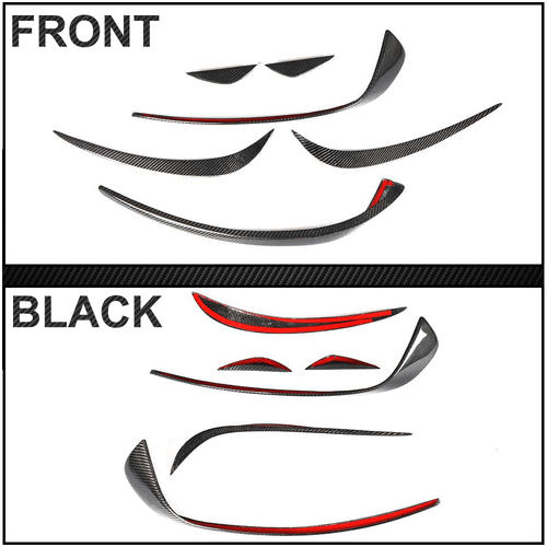 Pinna paraurti in carbonio Flaps Flips Canard per Mercedes C117 W117 CLA45 - Foto 12 di 13
