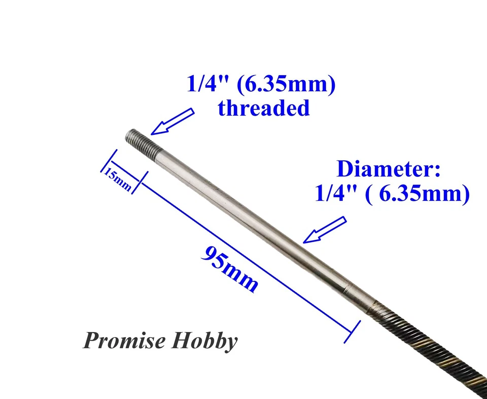 700mm X 1/4" Flex Cable Shaft Drive Dog Nut Tube for Gas Nitro Electric RC Boat - Image 2 of 2