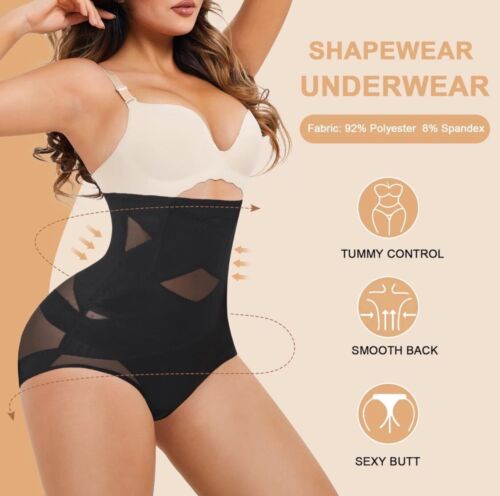 Tummy Control Shapewear Panties High Waist Trainer Butt Lifter Body Shaper New - Picture 2 of 6