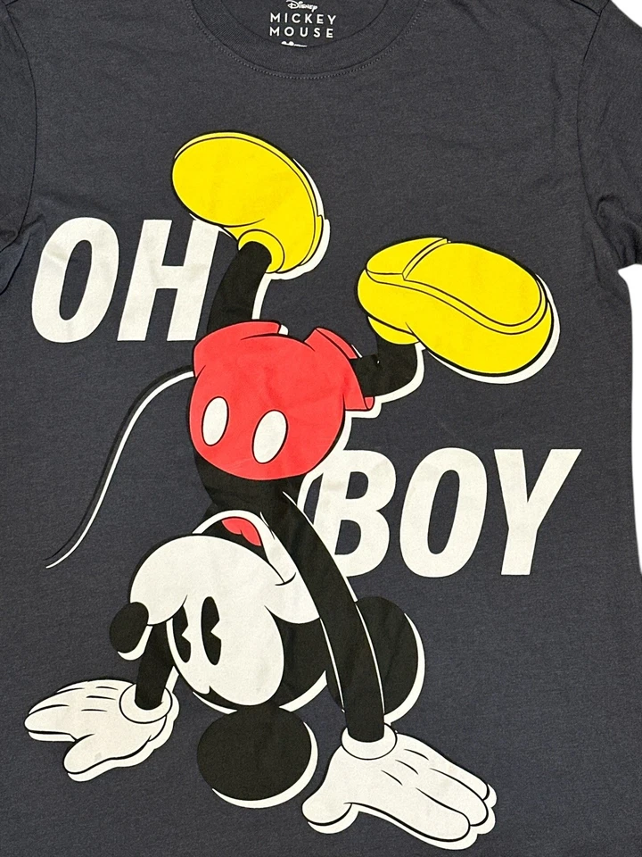 Disney Mickey Mouse Soporte de Manos Al Revés "Oh Boy" Camiseta Gris Talla XS Cuna/Poliéster Foto 2 de 4