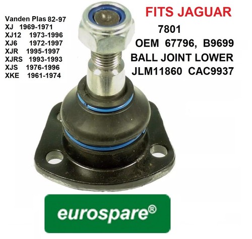 BALL JOINTS Jaguar Valden Plas XJ12 XJS XJR XJ6 Front LOWER  JLM11860 CAC9937 - Picture 2 of 2