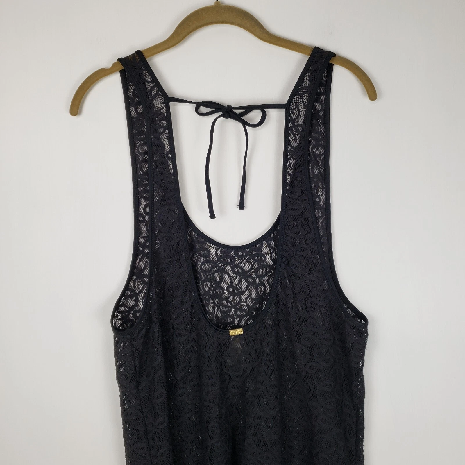 UNDERCOVER Mini abito nero Victoria's Secret pizzo slip tuffo cravatta schiena taglia M