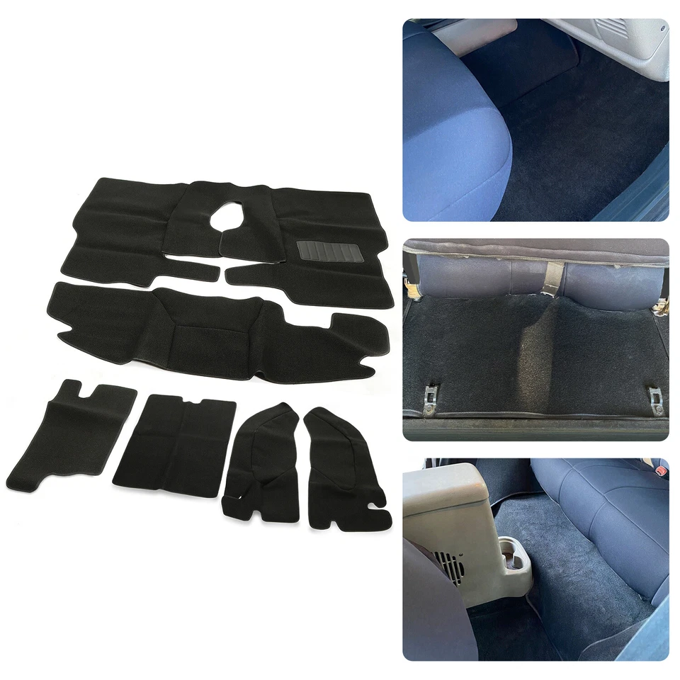Juego completo de alfombrillas negras KOJEM 6 piezas para TJ Jeep Wrangler 1997-2006 Foto 2 de 4