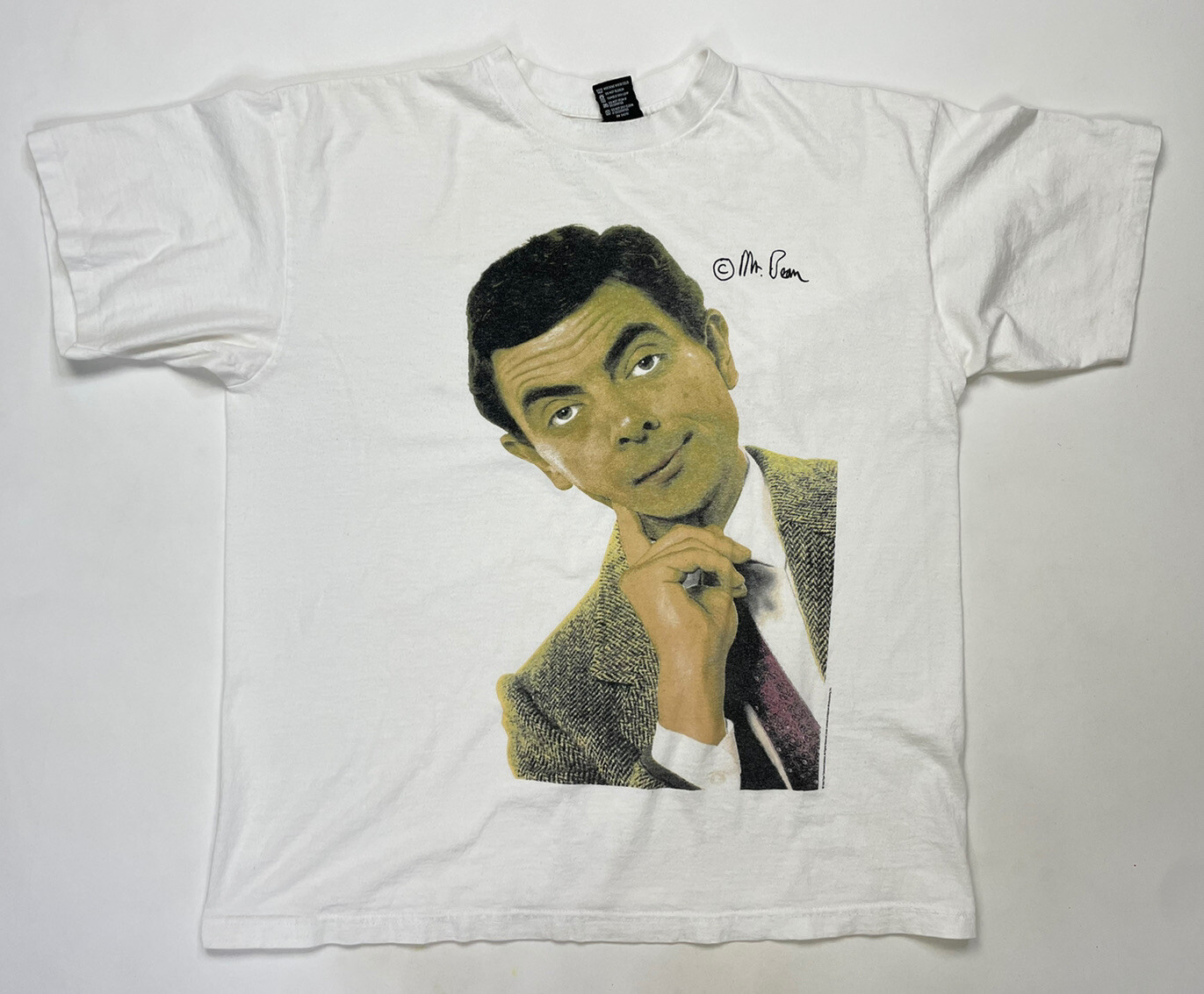 レオパードフラワーブラック 90s Mr.Bean ミスタービーン Tシャツ