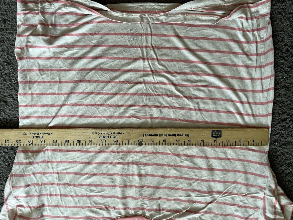 C&C California Pinnk Striped Crew Top Short Sleeve Medium S Women's - Image 3 of 4