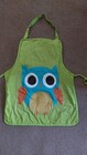Kids Childrens Apron Owl Green Folding