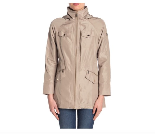 NWT Michael Kors Lightweight Anorak Soft Shell Hooded Jacket - L or XL - Picture 2 of 7