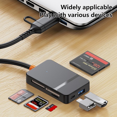 8in1 Typ-C CF Speicherkartenleser für TFSDMS-Karte USB-Flash-Festplattenadapter - Photo 4/12